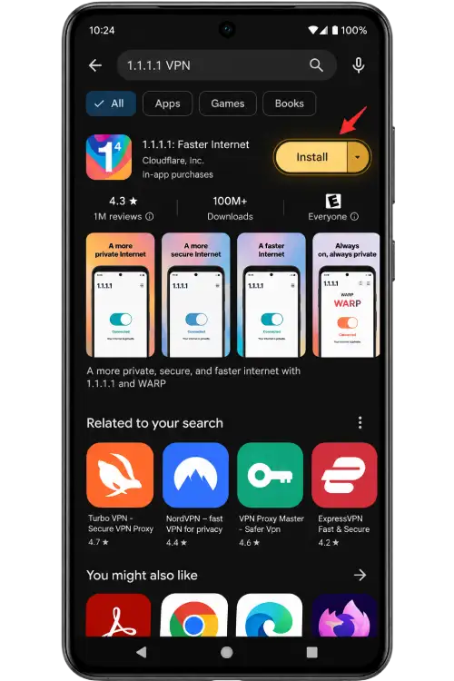 Review the application listing and publisher on Google Play.