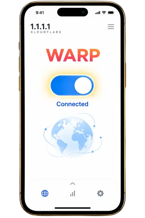 Check the connection status inside the application.